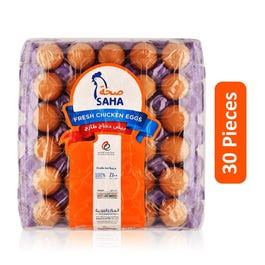 Saha Fresh Medium Brown Eggs 30's