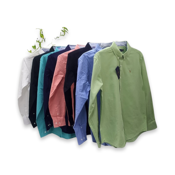Men's Ultra Cotton Adult Long Sleeve Shirt, (12 Pcs) Sizes (M to XXL) Size Ratio (1M-2L-2XL-2XXL-6 pcs blister) Men's Button Down Slim Fit, Casual Style semi Shirt Dressing | Long Sleeve