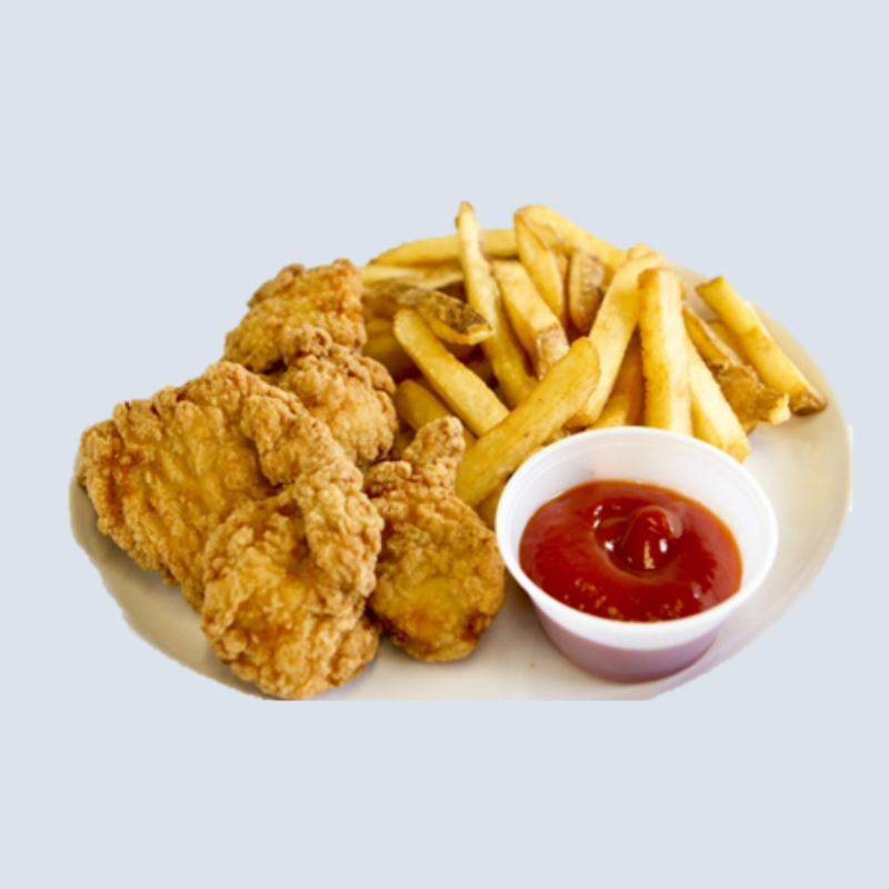 Boneless Chicken Legs With Fries or Rice