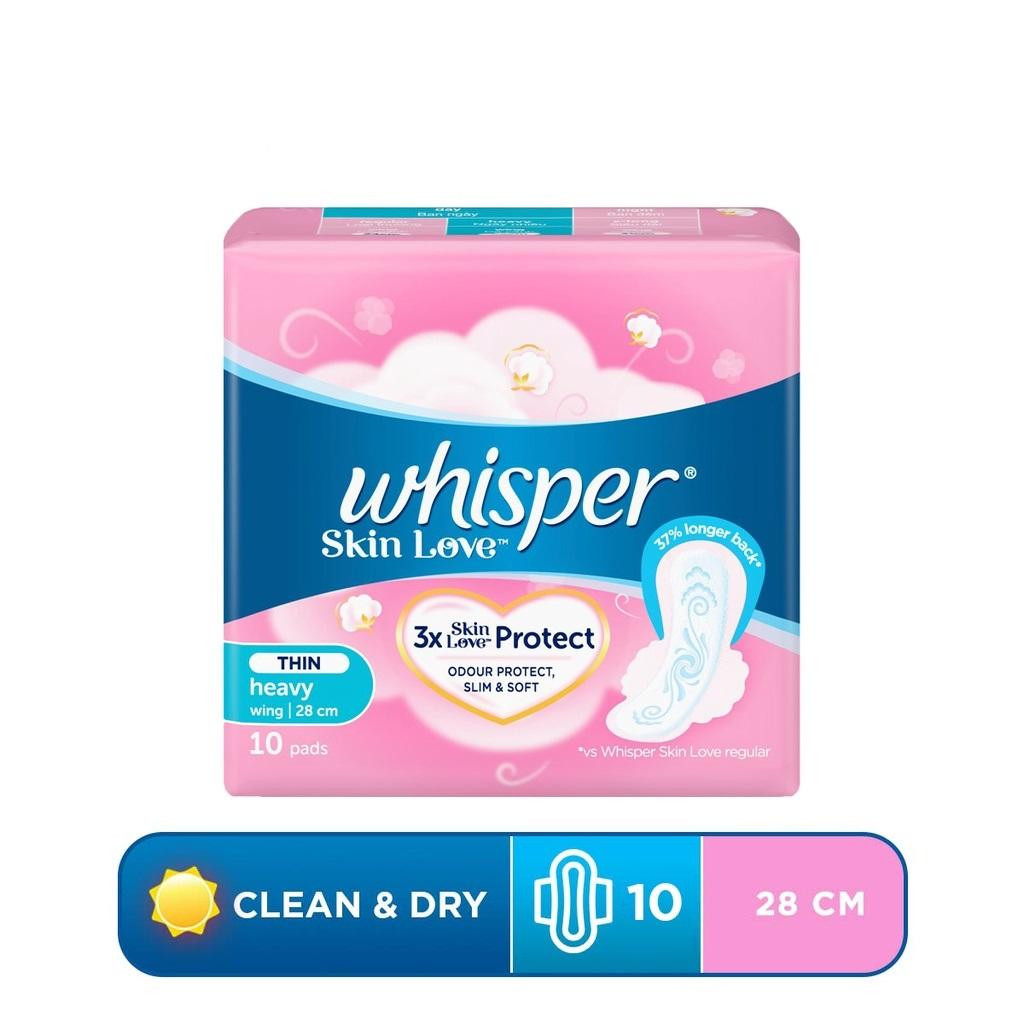 WHISPER SKIN LOVE THIN HEAVY 10PADS