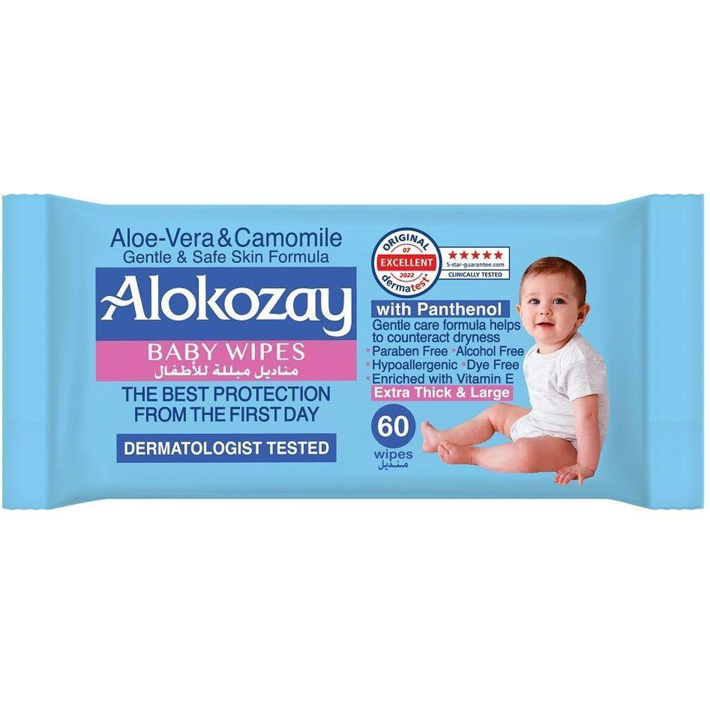 ALOKOZAY BABY WIPES ALOE-CAMOMILE 60S