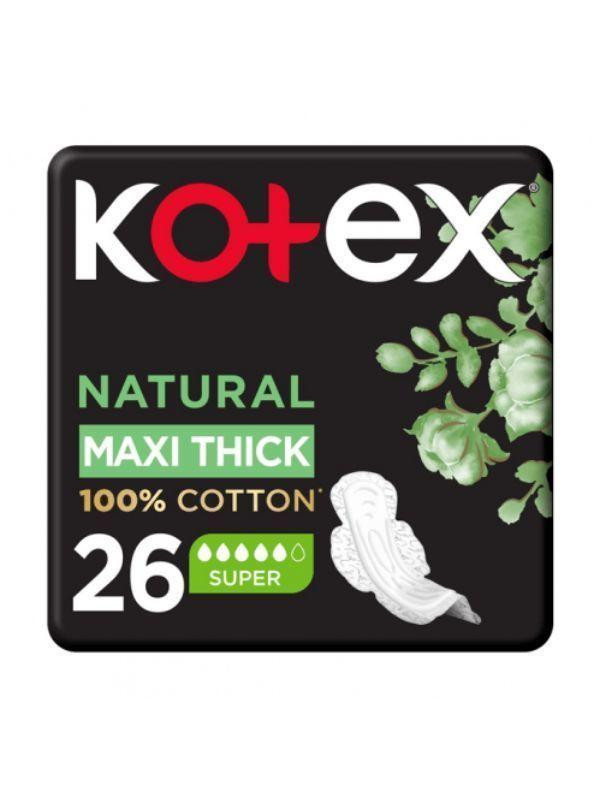 KOTEX MAXI THICK NATURAL SUPER 26S