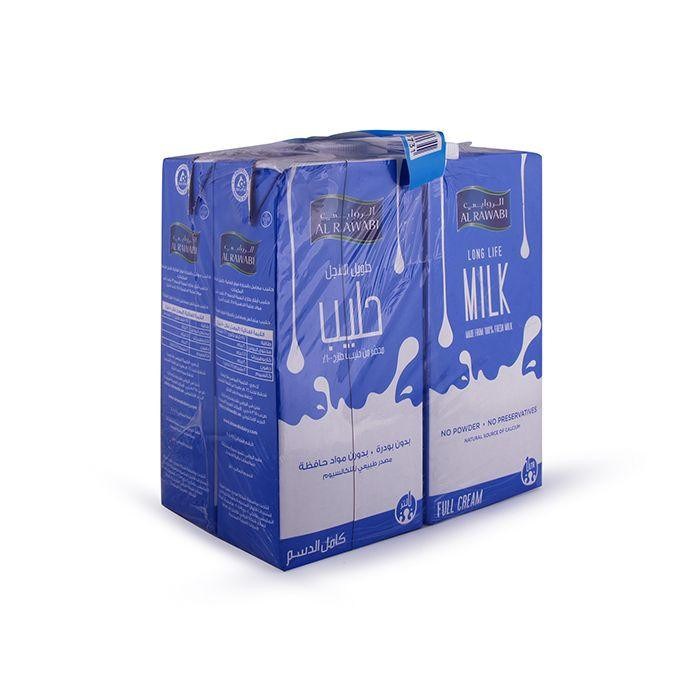 AL RAWABI FULL CREAM LONG LIFE MILK 1LTR