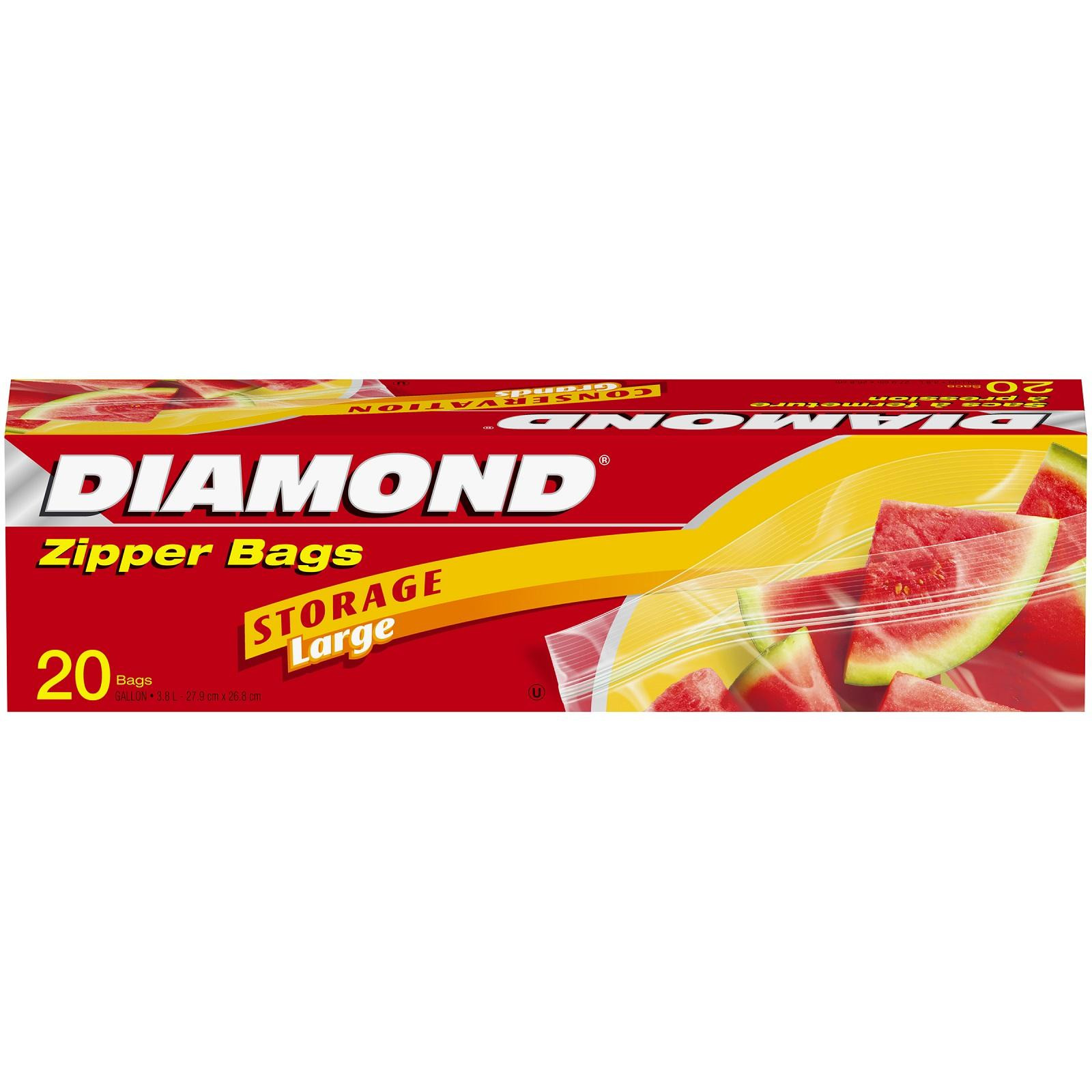 DIAMOND ZIPPER BAGS LARGE