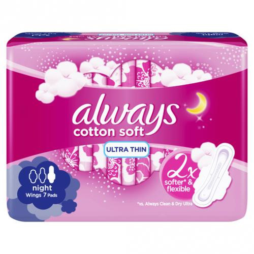 ALWAYS COTTON SOFT ULTRA NIGHT 7S