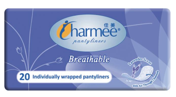 CHARMEE PANTYLINERS BREATHABLE LAVENDER