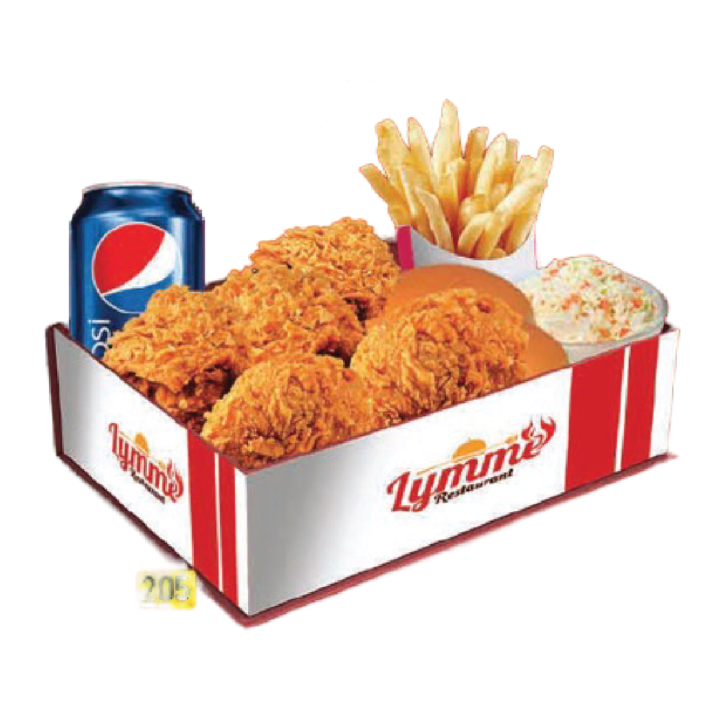 Lunch Meal (4 Pcs Chicken+Fries+Bun+Coleslaw+Pepsi)