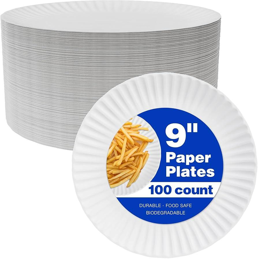 PAPER PARTY PLATE 9 INCH