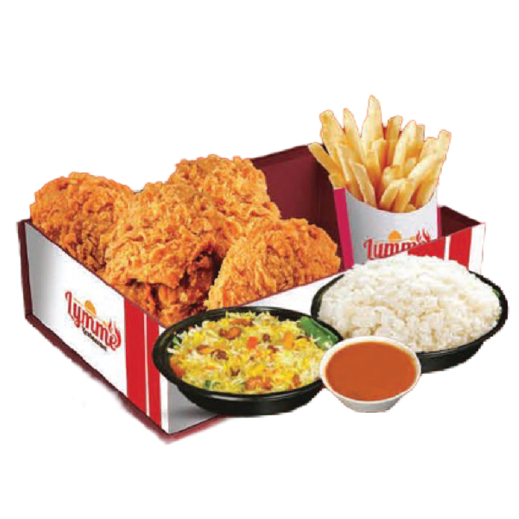 Lymme Rice Meal (3 Pcs Chicken+Fries+White Rice/Biryani Rice+Gravy)