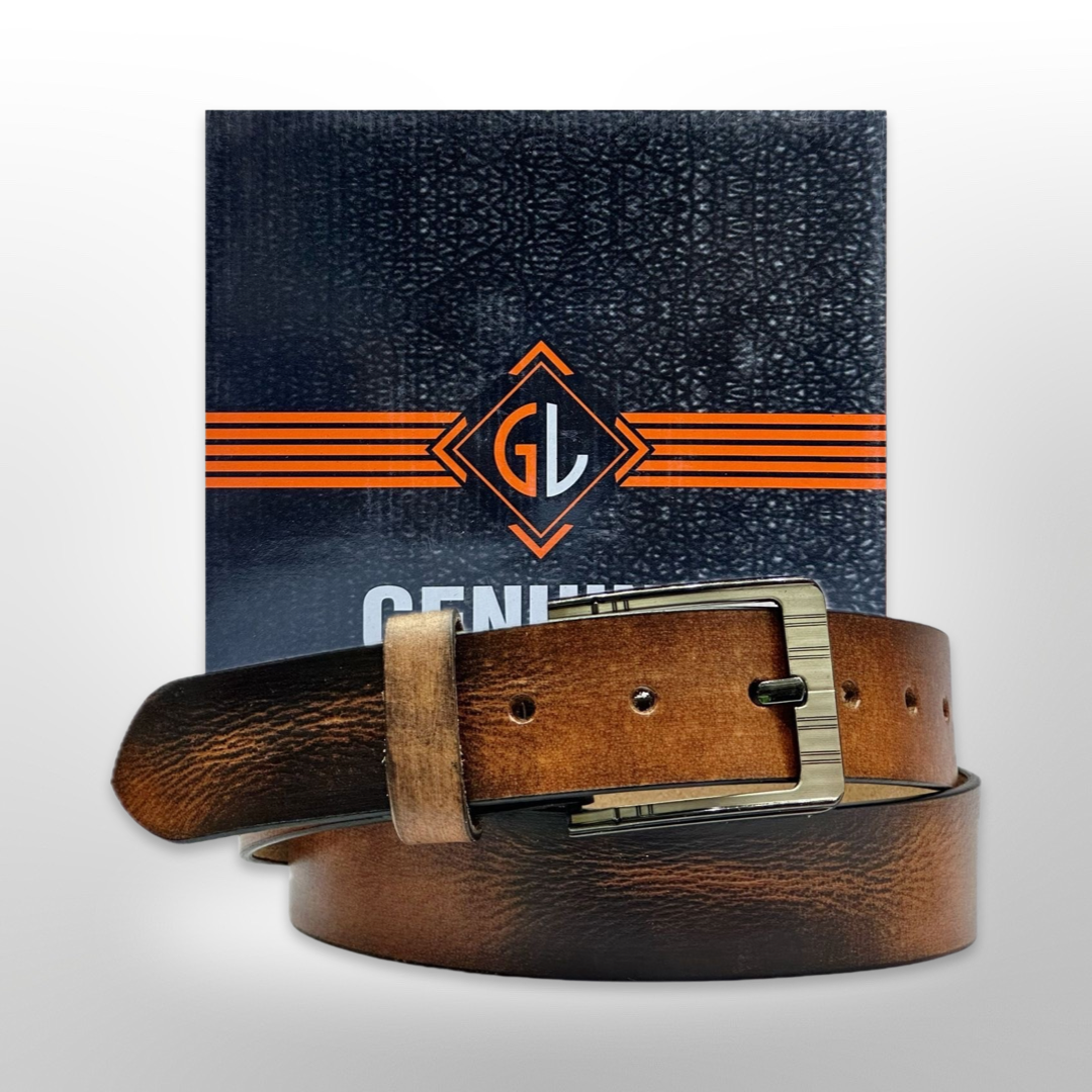 1 Dozen Premium Quality Men's Leather Adjustable Belt Wide, Stylish Belt - Dark Brown