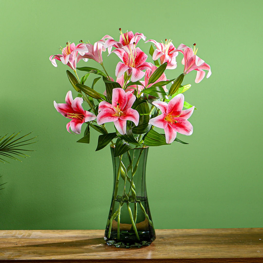 Natural Lily Flowers Pink Soft Touch