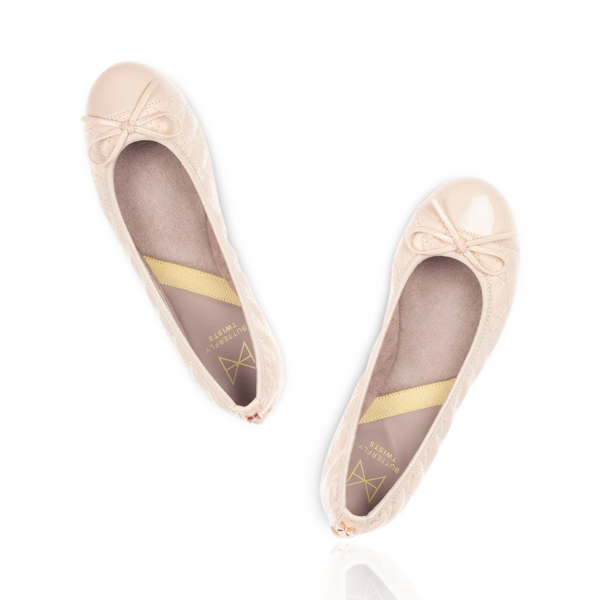 Ollvia Ballet Flats (Nude) Comfortable Ballerinas Stylish Women's Shoes