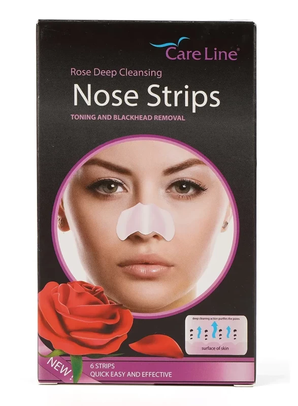 Care Line Nose Strips 6 Strips Rose Deep Cleansing