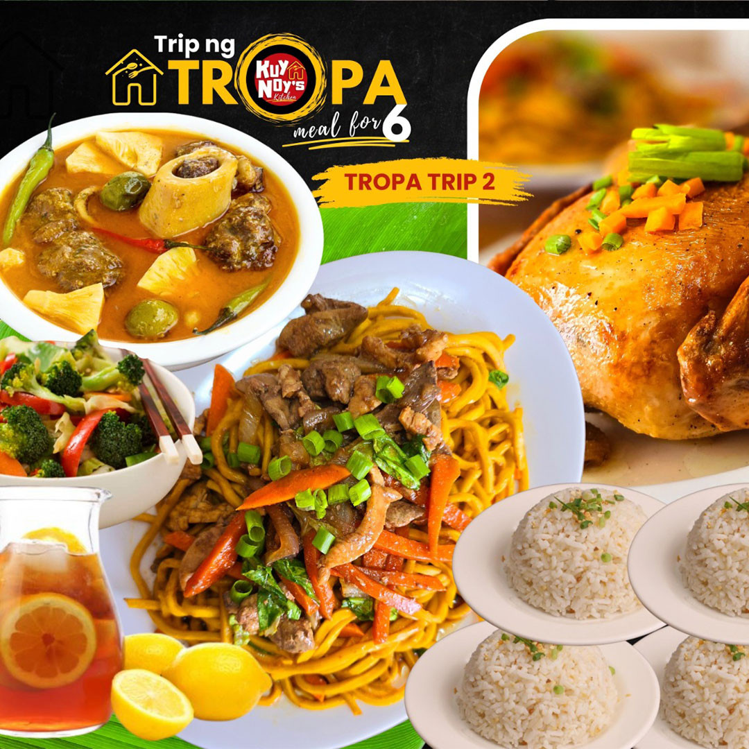 Trip Ng Tropa (6 rice, 1 Whole Fried Chicken, 1 Stir Fry Vegetables, 1 Bulalo, 1 Yummy Chami, 1 Pitcher Iced Tea)