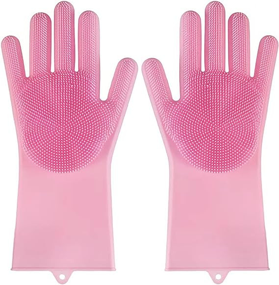 Cleaning Sponge Gloves With Scrubber For Dish Washing