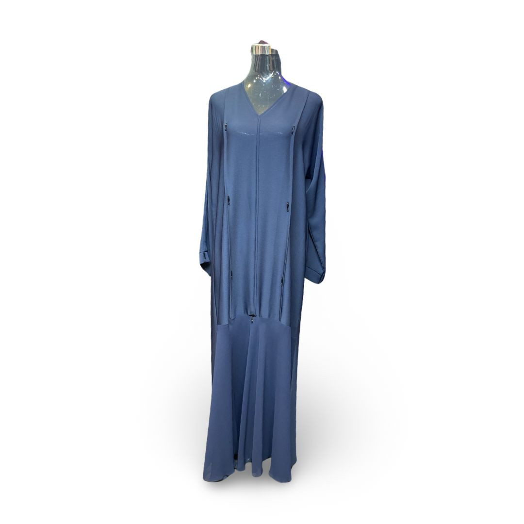 Navy Blue Basic Wide Sleeve Abaya with Embellished detail New Collection Women Abaya