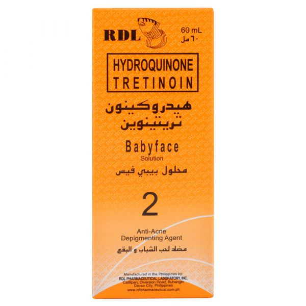 RDL Hydroquinone Tretinoin Babyface Solution No 2 Anti-Acne Depigmenting Agent 60ml