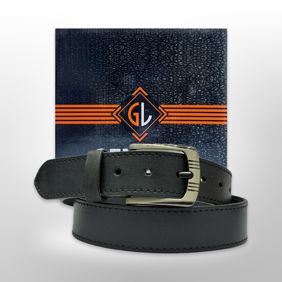 1 Dozen Soft Premium Quality Men's Leather Adjustable Belt Wide, Stylish Belt - Black