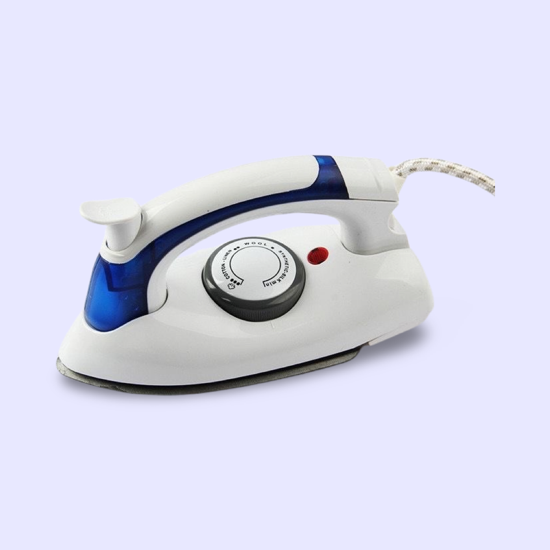 Travel Foldable Handle Steam Iron with Push Button Steam