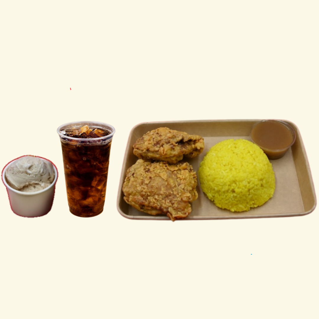 2 Pcs Chicken + Java Rice + Gelato + Soda