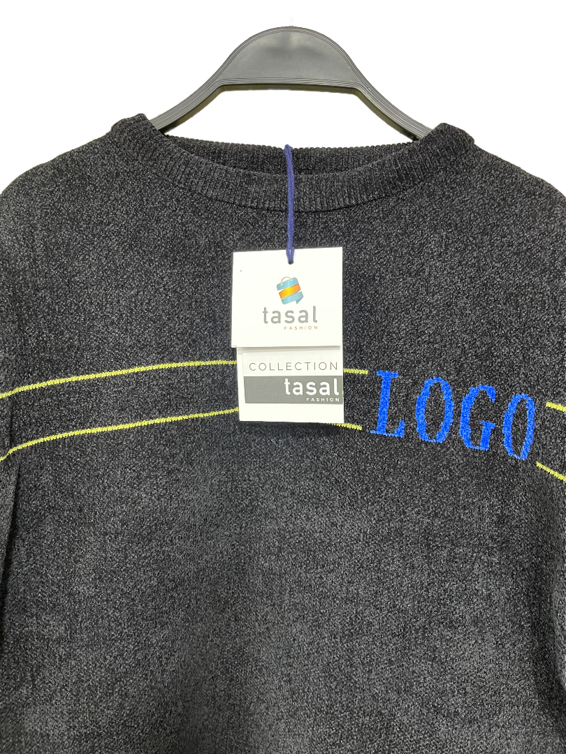 Unisex New trendy premium quality winter collection Sweatshirts 'LOGO' written Drak Grey Sweatshirt