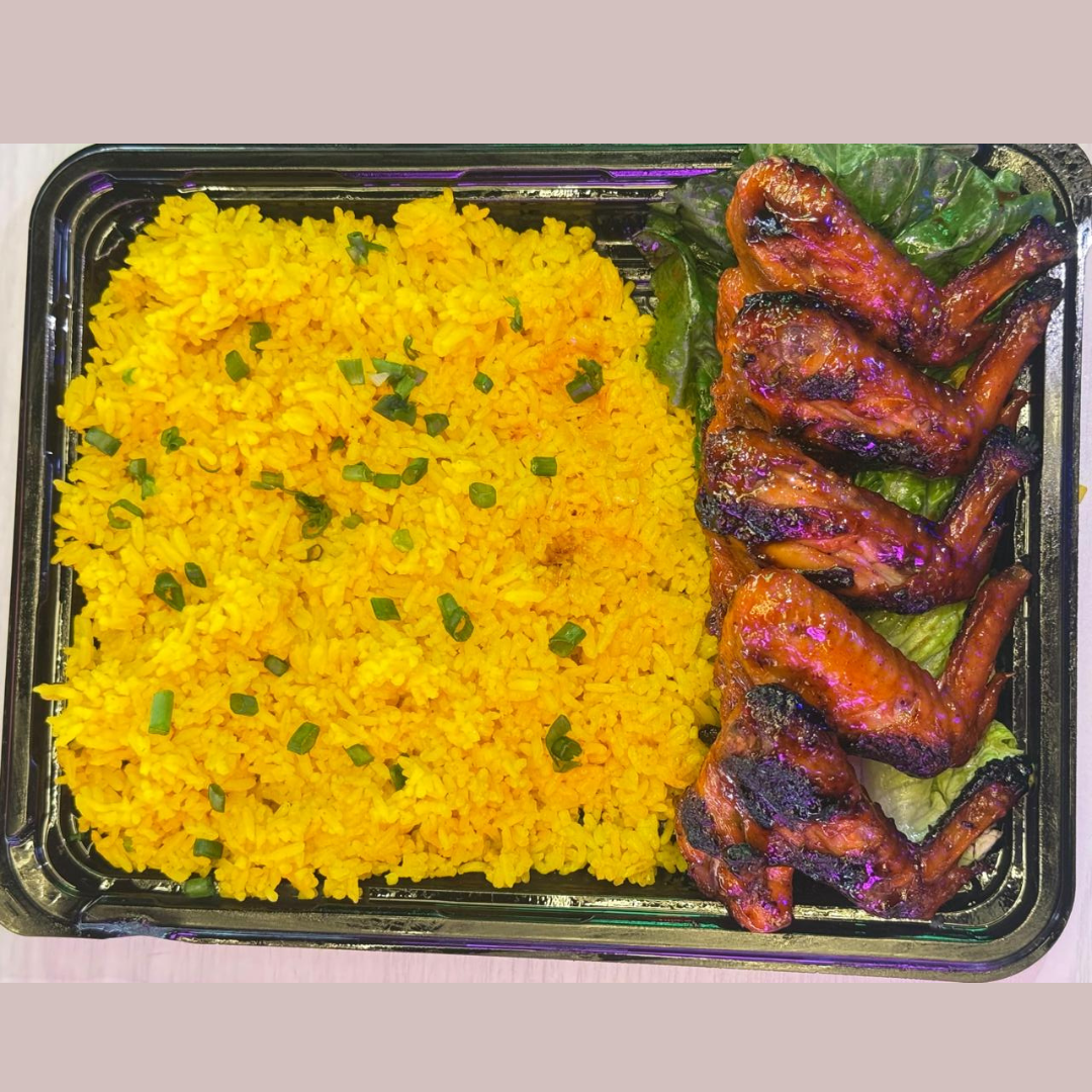 Barbecue Wings with Java Rice