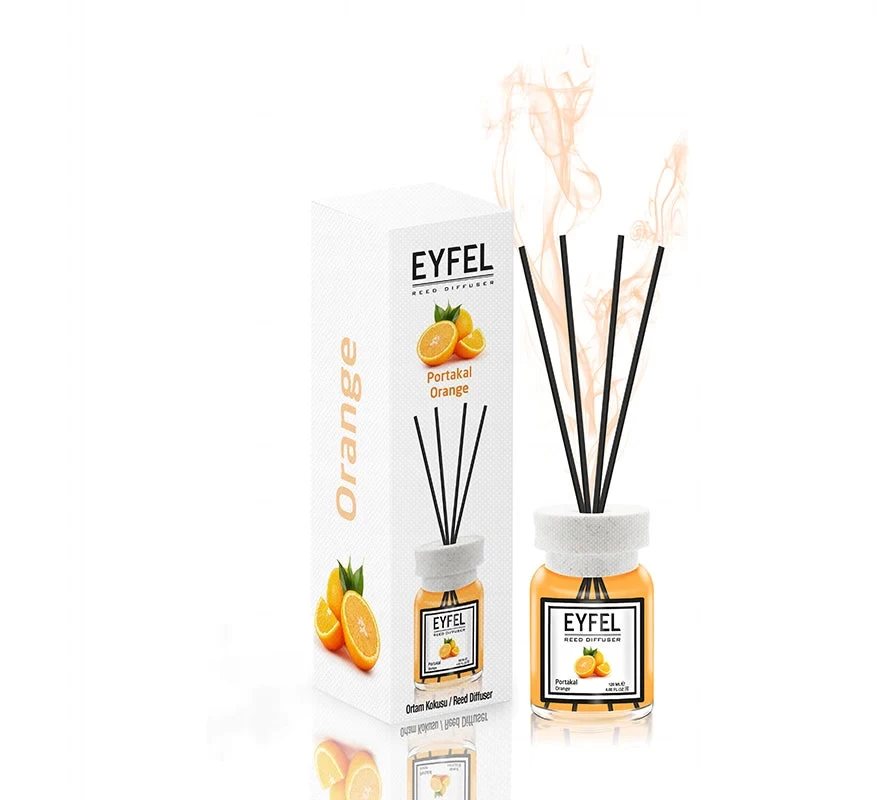 Eyfel Aroma Diffuser With Sticks 120ml Orange