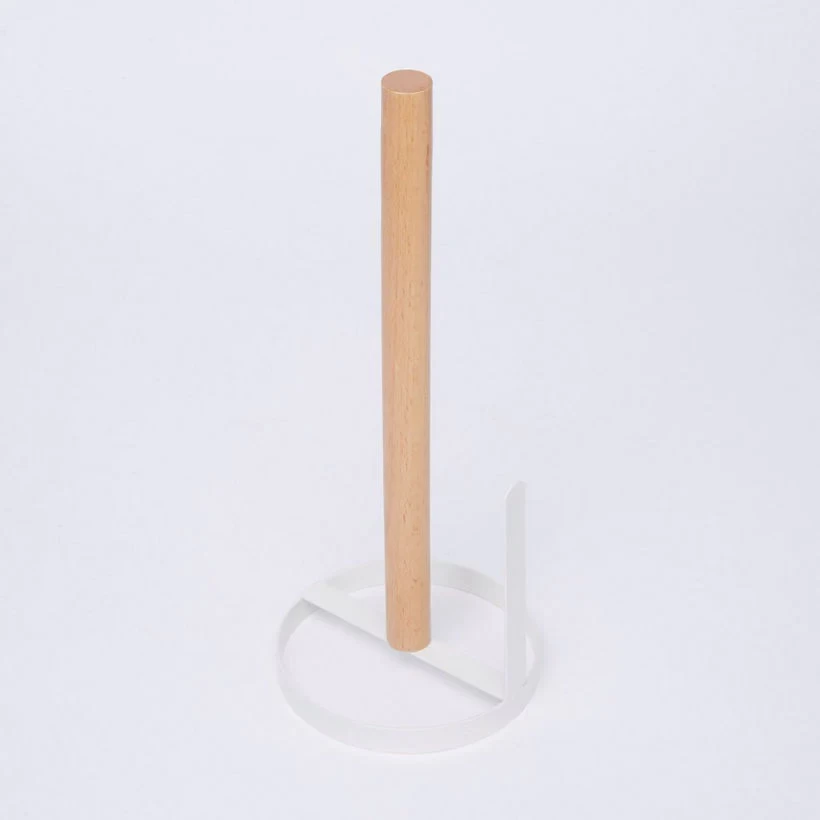 Double Pole Wood Paper Towel Holder