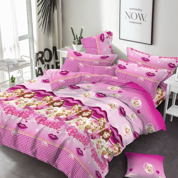 2-Piece Single Fitted Bedsheet Set - Printed Cotton (1 Bedsheet + 1 Pillowcases)