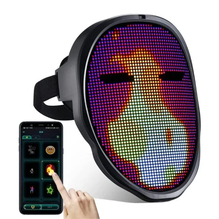 LED Face Mask for Fun Parties APP Controlled & Rechargeable