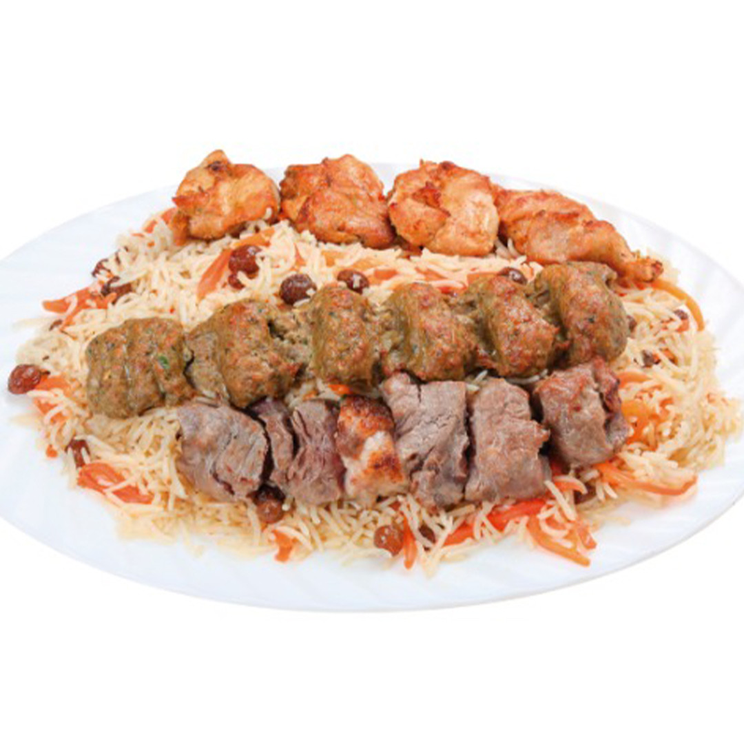 Afghani Pulao with Mix BBQ