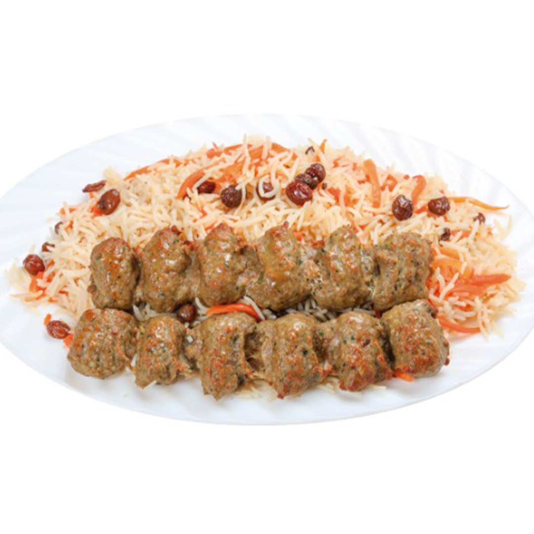 Afghani Pulao with Shami Tikka Kabab