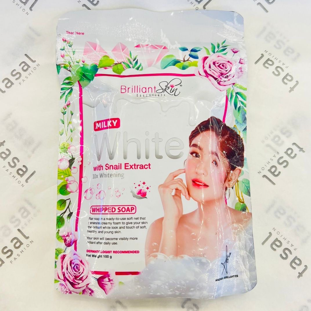 Brilliant Skin Essentials Milky White Whipped Soap with Snail Extract 10x Whitening