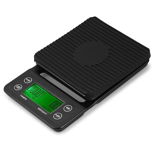 Digital Kitchen Scale Multifunction Food Scale, Coffee Scale, with Large Clear LCD Display Scale with Timer - 5kg/0.5g