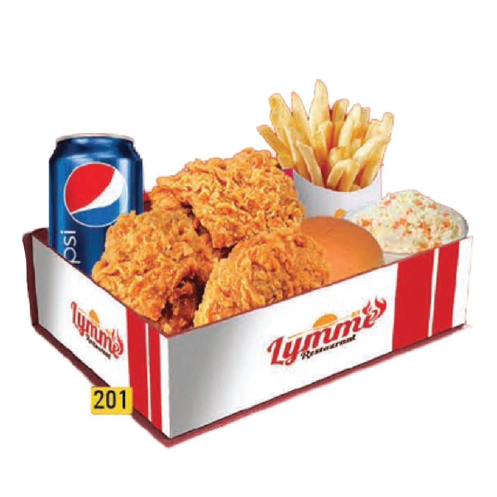 Dinner Meal (3 Pcs Chicken+Fries+Bun+Coleslaw+Pepsi)