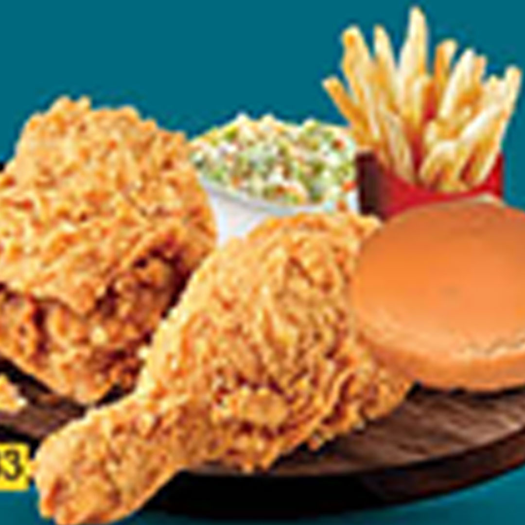 Snack Meal (2 Pcs Chicken + Fries + 1 Bun + Coleslaw)