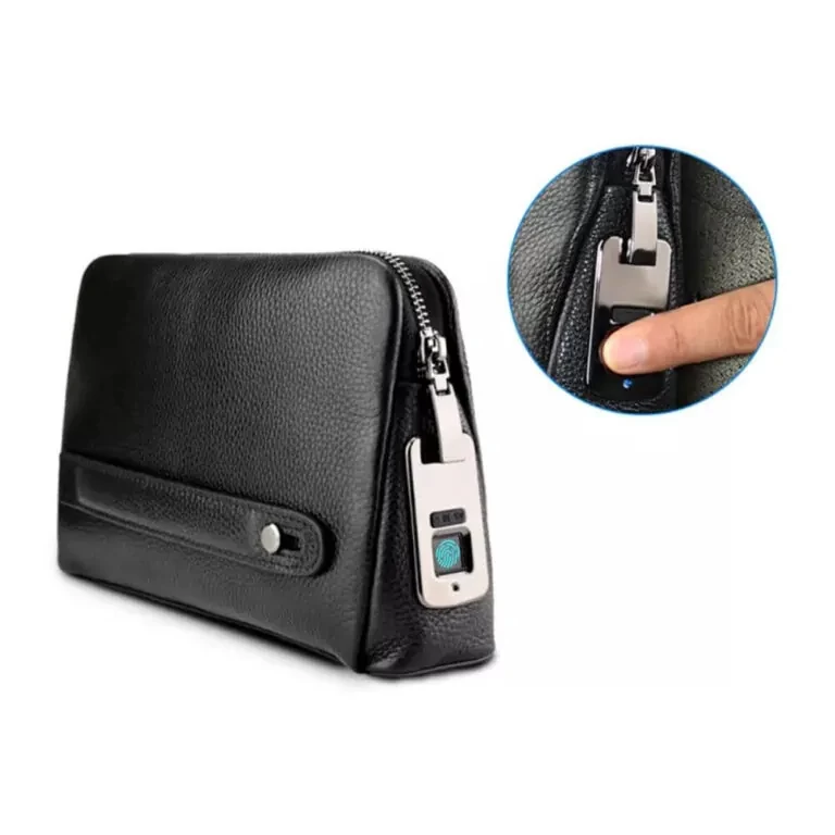 Classic Anti Theft Clutch Handbag with Fingerprint Smart Lock